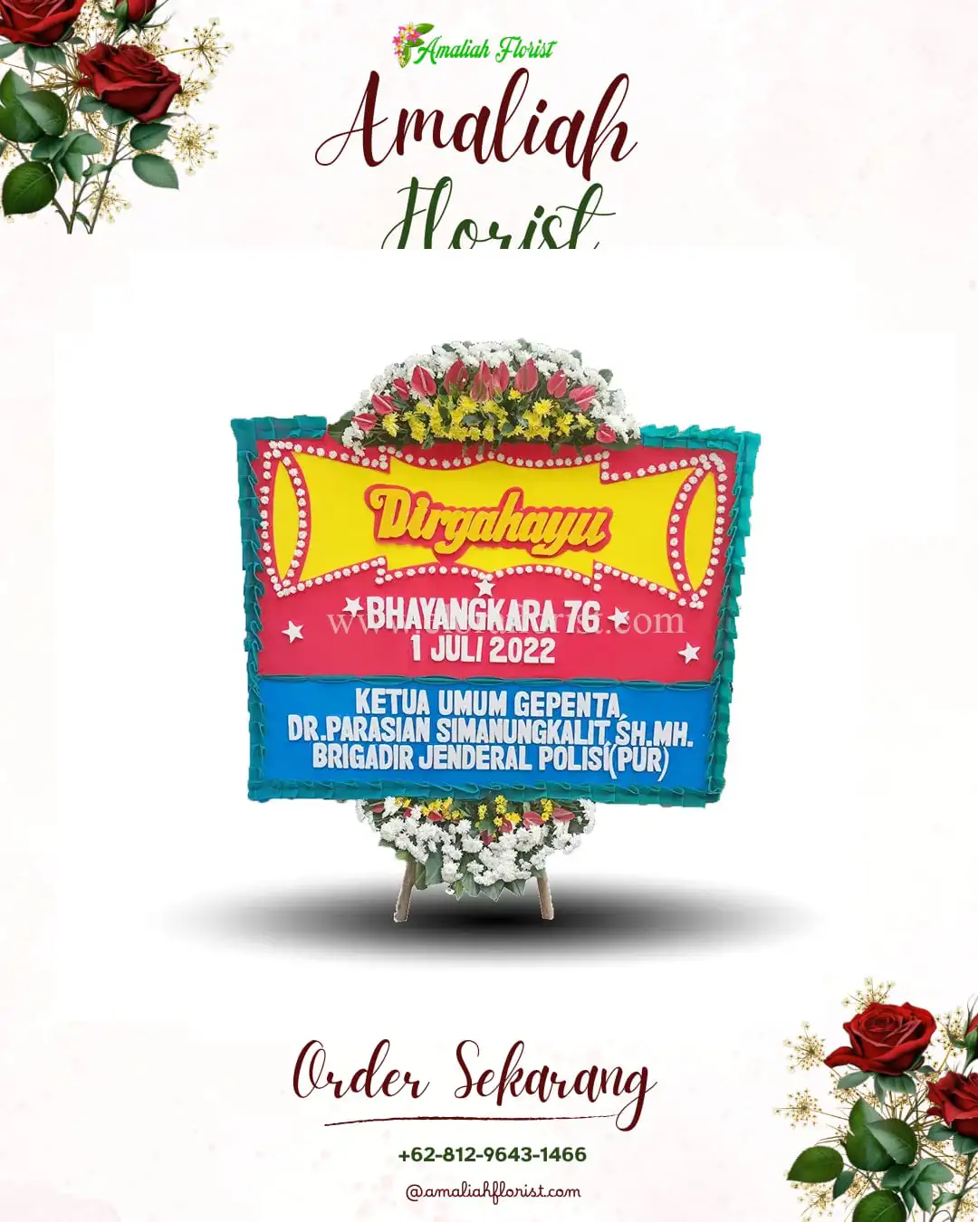 Papan Bunga HUT Ulang Tahun Gudangharjo